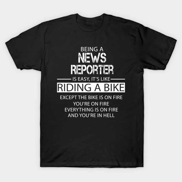 News Reporter T-Shirt by UtDesigner